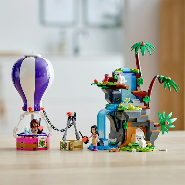 elleve forklædt Lavet af LEGO Friends Tiger Hot Air Balloon Jungle Rescue 41423 Animal Rescue  Playset Comes with 2 Toy Tigers (302 Pieces) - Walmart.com