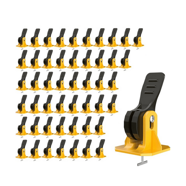 50 PCS Tile Tools for Leveling Installation, Reusable Tile Leveling System, Floor Leveling Tools, Tile Leveling Clips