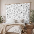 thumbnail image 3 of Gray Spring Floral Tapestry for Bedroom Wall Hanging Tapestry, Summer Botanical Floral Watercolor Ceiling Backdrop Tapestries Poster Blanket Wall Decor for Teens Room Living Room Dorm 59" x 90", 3 of 8