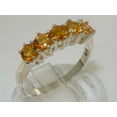thumbnail image 2 of LBG British Made 9k White Gold Natural Citrine Womens Eternity Ring - 33 size options - Size 4, 2 of 8