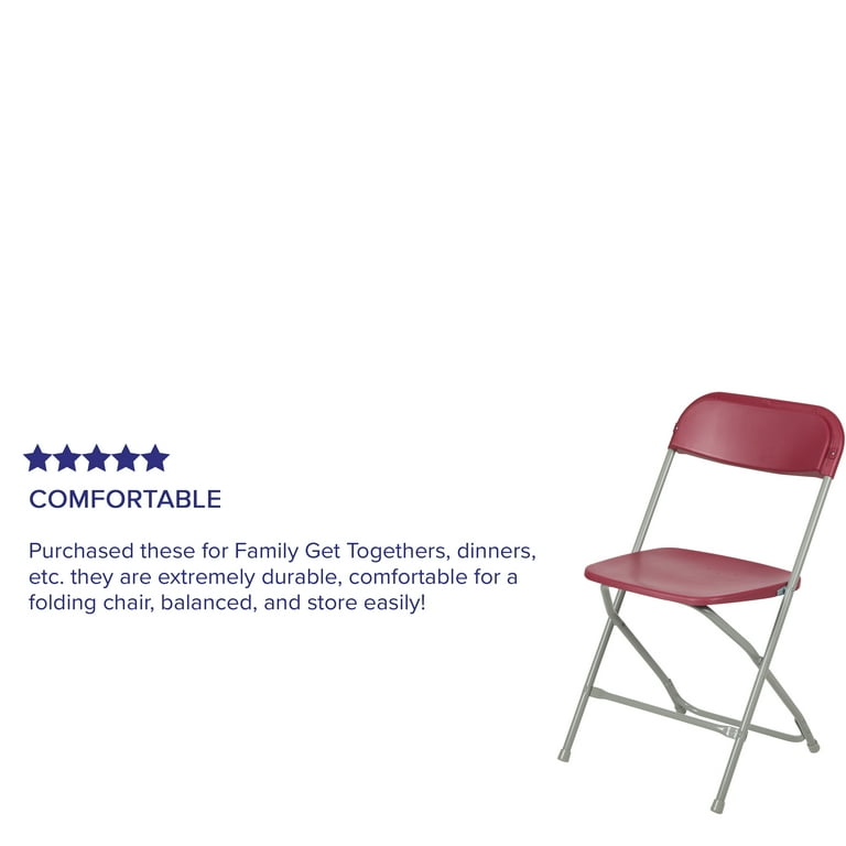 Emma Oliver Set of 10 Red Stackable Folding Plastic Chairs 650