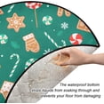 thumbnail image 3 of Christmas Lollipops Candy Cane Christmas Tree Mats Waterproof Tree Skirt, Gingerbread Cookies Xmas Tree Stand Tray Mat Floor Protector Pad for Holiday Party Decoration, 28.3", 3 of 6