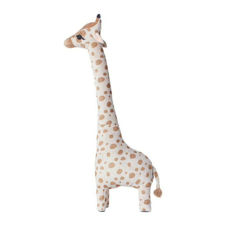 BRINJOY Giant Giraffe Stuffed Animal Set, 47 Inch Large vivid Plush Giraffe  Toy with Bird&Basket&Leaves&Card, Standing Giraffe for kids 