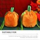thumbnail image 2 of Fall Candy Bags Pumpkin Shaped Drawstring Bag Orange Velvet Material for Festival Events 10Pack, 2 of 5
