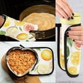 thumbnail image 5 of Yayeee Oven Mitts and Pot Holder Set of 2 Heat Resistant Kitchen Gloves Baking Hot Pad, Candy Lemon, 5 of 5