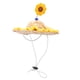 thumbnail image 4 of Sombrero de paja tejido para mascotas, bonito gorro ajustable hecho a mano para verano, para perros y gatos (flor amarilla S), 4 of 14