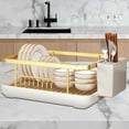 thumbnail image 4 of Dish Drying Rack with ABS Cutlery Drainer and Utensil Holder Ideal for Kitchen Space-Saving Design Tray for Dishes Versatile Storage Solution, 4 of 4
