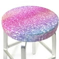 thumbnail image 3 of Naloa Fun Rainbow Pink Round Bar Stool Cushion Cover 12-14 inch, Fits Kitchen, Office, Restaurant Chairs - 12 inch, 3 of 7