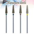 thumbnail image 2 of Emery Nail Drill Professional Conical Flat Tip Nail Drill Bits for Manicure Pedicure 2.35mm Hole Nail File Machine, 2 of 4