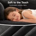 thumbnail image 4 of 108" Cloud Couch Modular Sectional Sofa, Deep Seat Corduroy L-Shaped Couch with Chaise Lounge, No Assembly Required Upholstered Sectional Sofa for Living Room Apartment (Gray, Left Facing Chaise), 4 of 9