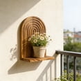 thumbnail image 5 of Naittoop Vintage Wall Shelves Round Wooden Floating Shelves for Wall Decor Wall Mounted Floating Bathroom Shelf for Storage Floating Book Shelf for Bedroom Living Room – Farmhouse Decoration D, 5 of 6