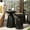 Black, variant on Outdoor Metal Side Table with Flared Design / Hold Drinks and Snacks Conveniently