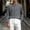 Gray, variant on Daiosportswear Men's Casual Henley Shirts Collarless Roll-Up Long Sleeve Button Down Waffle T Shirt White XL