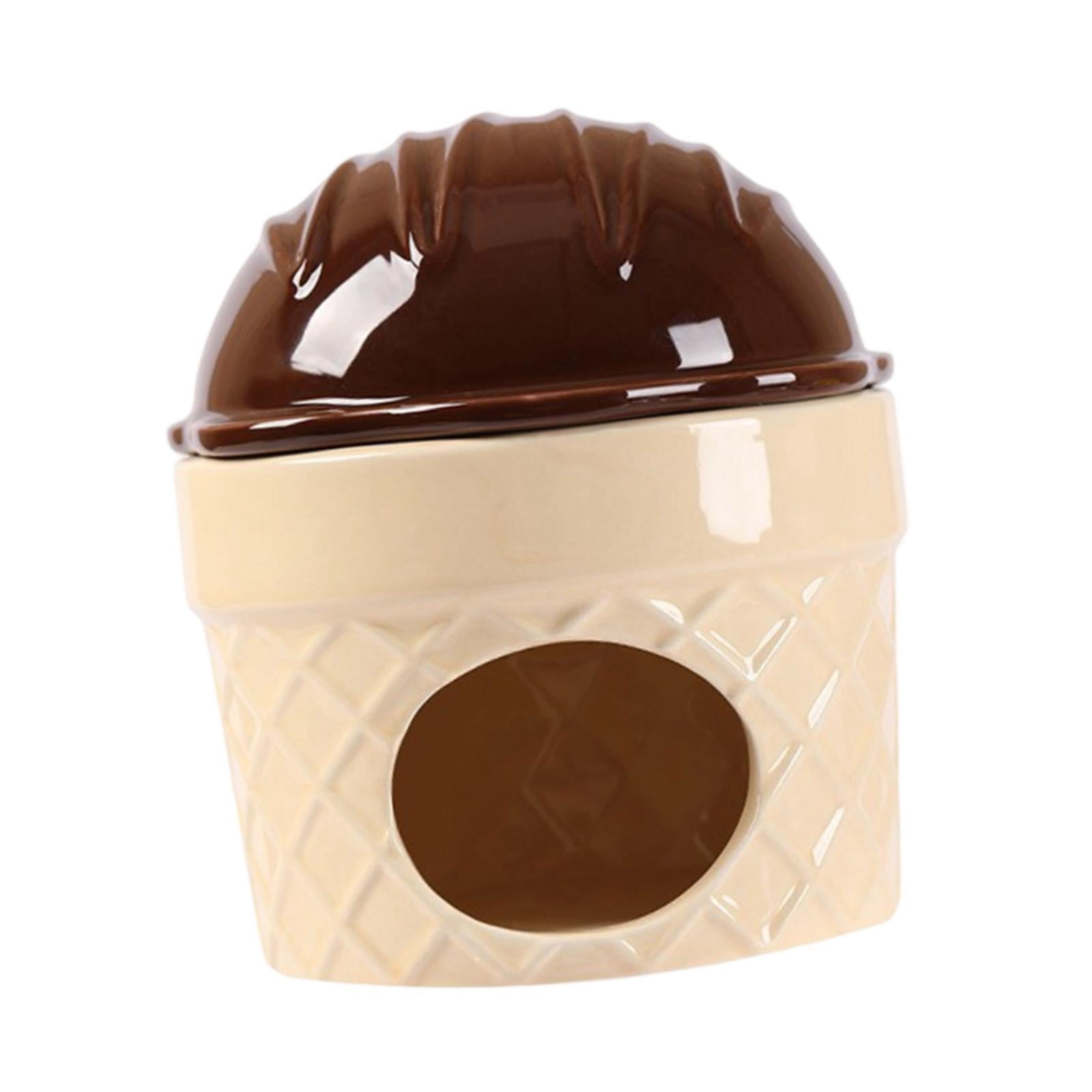 oshhni Ceramic Hamster Nest Hamster Habitats for Dwarf Hamster Ferret Small Animals Brown