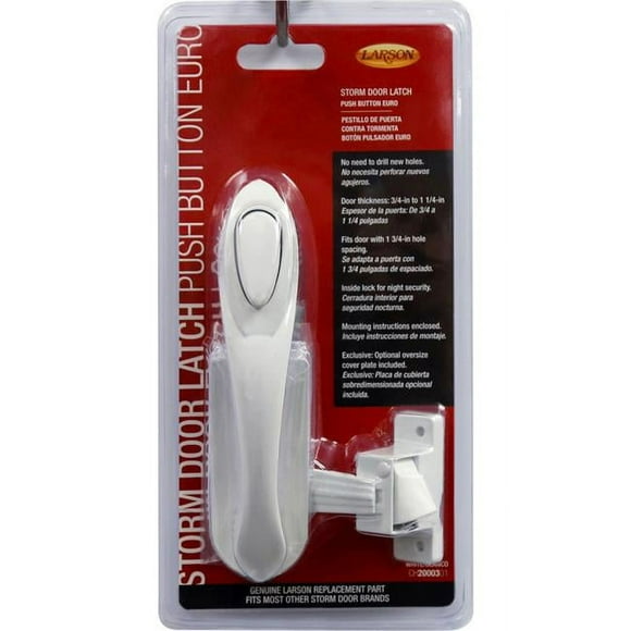 Larson 5035252 Euro Zinc Push Button Latch, White