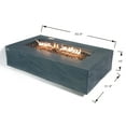 thumbnail image 3 of Elementi Plus Capetown Propane Fire Pit for Outside Outdoor Fire Pit Table Smokeless Firepit Concrete Rectangular Fire Table Patio Heater Fireplace 60000 BTUs - Slate Black, 55.9 x 31.9 Inches, 3 of 12