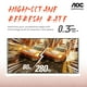 thumbnail image 3 of AOC C27G4ZH 27 Curved Frameless Ultra-Fast Gaming Monitor, FHD 1080p, 0.3ms 280Hz, HDMI/DP, Height Adjustable, 3-Year Zero Dead Pixel Guarantee, Black, Xbox PS5 Switch Compatible, 3 of 5