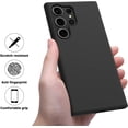 thumbnail image 4 of Silicone Case for Samsung Galaxy S23 Ultra, Silky-Soft Touch Galaxy S23 Ultra Phone Case with Microfiber Lining, [Slim Fit][Shockproof], (Black), 4 of 15
