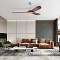 thumbnail image 6 of Sofucor 60" Modern Ceiling Fan with No Light, 3 Blades Reverse Airflow,Nickel with Brown Blades, 6 of 6