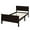 Espresso, variant on Hommoo Wood Platform Bed Twin Bed Frame with Headboard/Footboard/Wood Slat Support, Oak