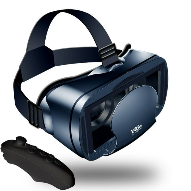 VRG Pro Virtual Reality Glasses Blue Light Blocking Smart Gift Universal Compatible For Android And iOS Platforms Business Fashion Adult with Controllers