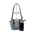 thumbnail image 4 of Lsque Underwater Animals and Flowers Pattern Leather Rivet Shoulder Bag – Elegant Genuine Leather & Microfiber PU Crossbody with Detachable Adjustable Strap, 4 of 5