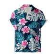 thumbnail image 4 of Mens Hawaiian Shirt Short Sleeve Button Down Shirts Tropical Floral Summer Beach Shirts,S-3XL, 4 of 7