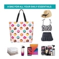thumbnail image 6 of Pofeuu Colorful Donuts Print Reusable Grocery Bags - Washable, Foldable, Packable Tote, Large Handles, Heavy Duty, Zippered Top Pouch, 6 of 8