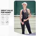 thumbnail image 4 of Women's V-Neck Tank Top with Built-in Bra - Fitted Long Cami Casual Basic Sleeveless Shirt for Layering or Workout Black S, 4 of 6