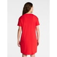 thumbnail image 4 of Time and Tru Women's Cotton T-Shirt Dress with Short Sleeves, Sizes XS-XXXL, 4 of 6