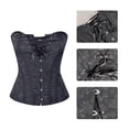 thumbnail image 2 of Women Lace Up Boned Sexy Plus Size Overbust Corset Bustier Top XXXL, 2 of 4