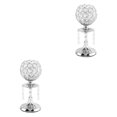 thumbnail image 3 of Wweixi Luxury Crystal Candle Holder Pillar Candlestick Ceremony Stand Decor Table Silver S 2Set, 3 of 6