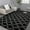 Black/White, variant on Homore Geometric Area Rugs for Bedroom Living Room Decor 6' x 9' Dark Gray/Black