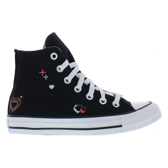 Converse Chuck Taylor All Star Y2K Heart Womens Shoes Size 7, Color: Black/Vintage White