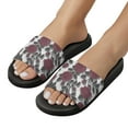 thumbnail image 5 of GZHJMY Stylish Slides for Women Men, Gothic Style Rose Bushes Soft Flexible Slip-on Sandals Slippers, 5 of 7