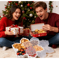 thumbnail image 4 of Christmas Snack Serving Tray, Tree Shaped Plastic Divided Appetizer Tray Compartments Food Tray for Dried Fruits Candy Nuts Treats Snack Organizer Xmas Party White, 4 of 4