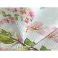 thumbnail image 4 of Ambesonne Shabby Flora Quilted Bedspread Set 3 Pcs, Watercolor Petals, King Size, Pale Pink Fern Green, 4 of 5