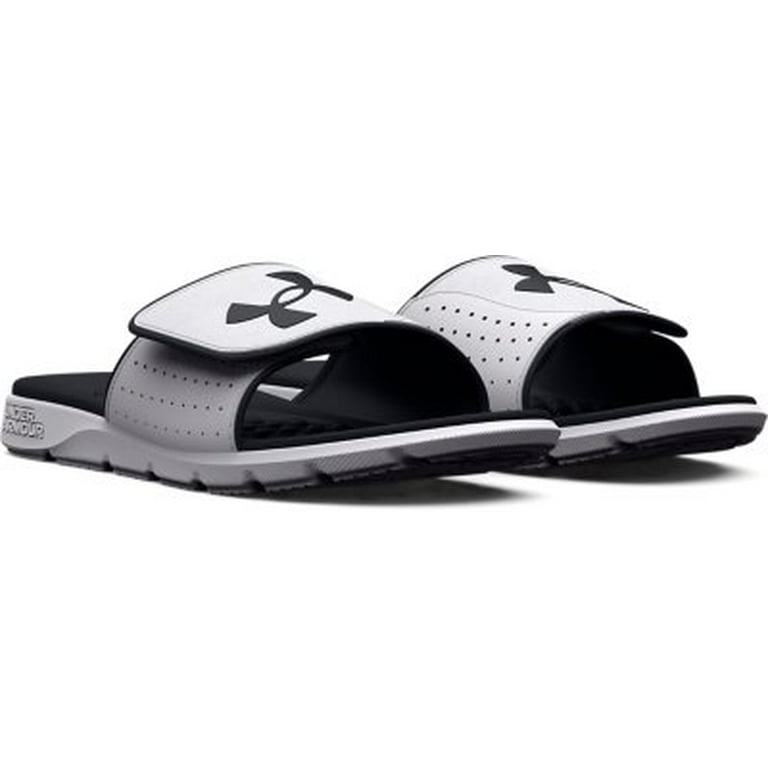 Under Armour Ignite Pro Black Slide Sandals with White Logo Accent Size 18 5792467_Black_Black_White?wid=  main image 4
