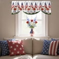 thumbnail image 4 of Independence Day Tie Up Valances Curtain, Adjustable Kitchen Five-Pointed Star U.S. Flag Themed Floral Valances for Windows Decor, Rod Pocket Short Curtains Set for Bedroom/Bathroom, 60"x18", 4 of 9