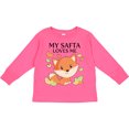 thumbnail image 3 of Inktastic My Safta Loves Me Little Fox Boys or Girls Long Sleeve Toddler T-Shirt, 3 of 5