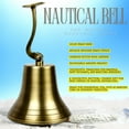thumbnail image 3 of Solid Antique Brass Brushed Finished Polished Premium Nautical Boat's Bell | Maritime Navy Ship's Decor & Gifts | Nagina International … (7 Inches, Antique Brushed Brass), 3 of 9