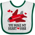 thumbnail image 3 of Inktastic Valentines Day Airplane Hearts Boys or Girls Baby Bib, 3 of 4