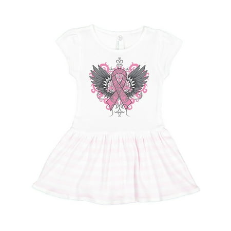 

Inktastic Breast Cancer Cool Wings Gift Toddler Girl Dress