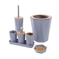 thumbnail image 2 of Juego de accesorios de baño Juego completo de accesorios de baño Dispensador de jabón Taza de enjuague bucal Soporte para cepillo de dientes Juego de Gris Soledad productos de baño, 2 of 10