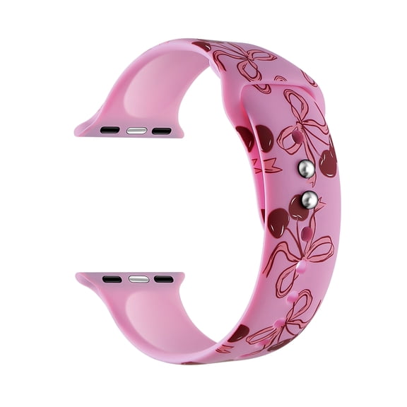 Posh Tech Cherry Coquette Silicone Band Compatible with Apple Watch