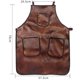 thumbnail image 2 of CHAO Delantal de chef para hombres y mujeres Delantal de cuero impermeable con bolsillos Correas cruzadas para cocina Barbacoa Cocina Barbero Barista Delantal Trabajo Manue (Estilo 2), 2 of 5