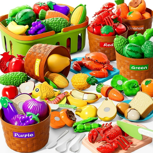 Set Play Food NIPLOOW para niños, juguetes de aprendizaje para niños pequeños
