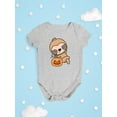 thumbnail image 3 of Cute Baby Sloth W Pumpkin. Bodysuit Infant -Image by Shutterstock,  6 Months, 3 of 4