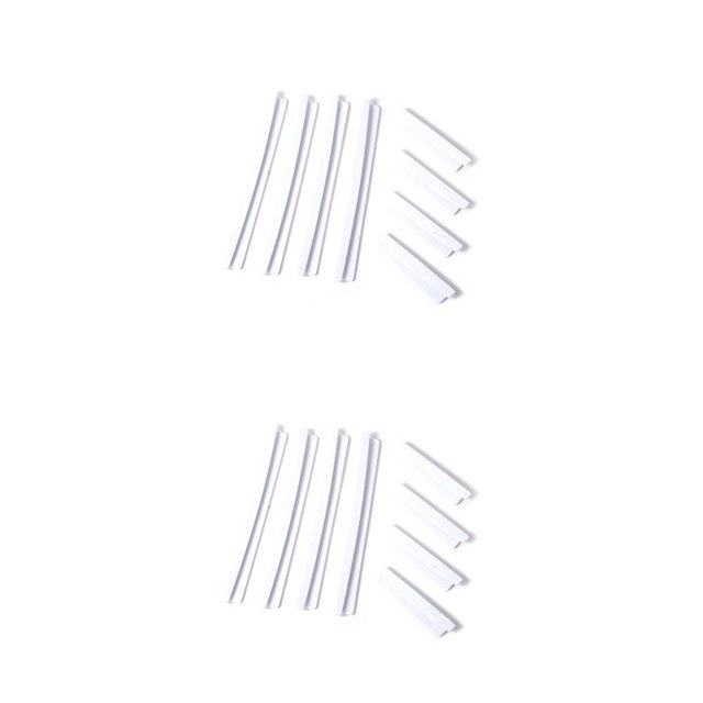 Ruiboury 8X Car Door Edge Guards Set Bumper Strip Kit Trim Molding Protection Anti-rub M white 2Set