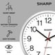 thumbnail image 5 of Reloj de pared Sharp Silver de 35 cm, silencioso, no hace tictac, de cuarzo, 5 of 7